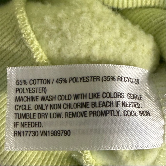 Universal Thread Cropped Sweatshirt Neon Lime Green Quarter-Zip Fleece XS - Picture 8 of 8